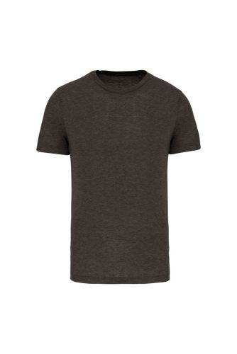 PA4011 rövid ujjú környakas triblend unisex sportpóló Proact, Dark Khaki Heather-3XL