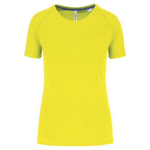 PA4013 rövid ujjú környakas Női sportpóló Proact, Fluorescent Yellow-L