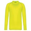 PA4018 gyerek hosszú ujjú sportpóló UV védelemmel Proact, Fluorescent Yellow-10/12