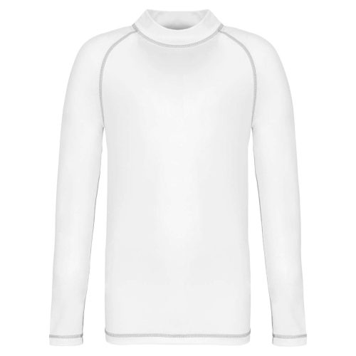 PA4018 gyerek hosszú ujjú sportpóló UV védelemmel Proact, White-4/6