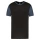 PA4023 kétszínű rövid ujjú környakas unisex sportpóló Proact, Black/Sporty Grey-L