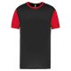 PA4023 kétszínű rövid ujjú környakas unisex sportpóló Proact, Black/Sporty Red-L