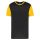 PA4023 kétszínű rövid ujjú környakas unisex sportpóló Proact, Black/Sporty Yellow-3XL