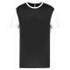 PA4023 kétszínű rövid ujjú környakas unisex sportpóló Proact, Black/White-3XL