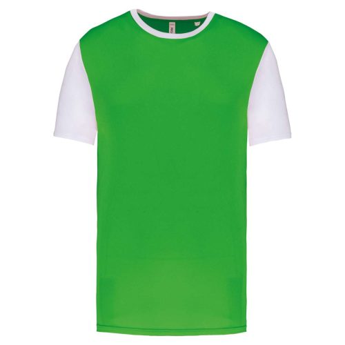 PA4023 kétszínű rövid ujjú környakas unisex sportpóló Proact, Green/White-2XL