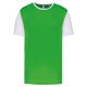 PA4023 kétszínű rövid ujjú környakas unisex sportpóló Proact, Green/White-2XL