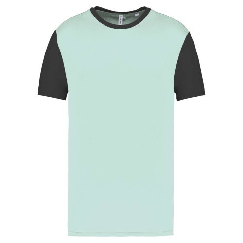 PA4023 kétszínű rövid ujjú környakas unisex sportpóló Proact, Ice Mint/Dark Grey-2XL