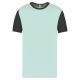 PA4023 kétszínű rövid ujjú környakas unisex sportpóló Proact, Ice Mint/Dark Grey-2XL