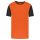 PA4023 kétszínű rövid ujjú környakas unisex sportpóló Proact, Orange/Black-3XL