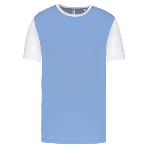 PA4023 kétszínű rövid ujjú környakas unisex sportpóló Proact, Sky Blue/White-2XL