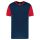 PA4023 kétszínű rövid ujjú környakas unisex sportpóló Proact, Sporty Navy/Sporty Red-2XL