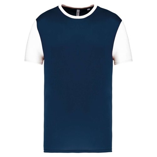 PA4023 kétszínű rövid ujjú környakas unisex sportpóló Proact, Sporty Navy/White-2XL