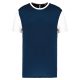 PA4023 kétszínű rövid ujjú környakas unisex sportpóló Proact, Sporty Navy/White-S