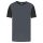 PA4023 kétszínű rövid ujjú környakas unisex sportpóló Proact, Sporty Grey/Black-2XL