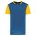 PA4023 kétszínű rövid ujjú környakas unisex sportpóló Proact, Sporty Royal Blue/Sporty Yellow-2XL