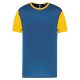 PA4023 kétszínű rövid ujjú környakas unisex sportpóló Proact, Sporty Royal Blue/Sporty Yellow-2XL