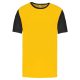 PA4023 kétszínű rövid ujjú környakas unisex sportpóló Proact, Sporty Yellow/Black-2XL