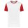 PA4023 kétszínű rövid ujjú környakas unisex sportpóló Proact, White/Sporty Red-3XL