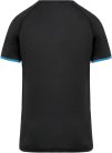 PA406 férfi performance sportpóló kontrasztos szélekkel Proact, Dark Grey Heather/Tropical Blue-3XL