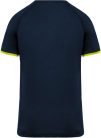 PA406 férfi performance sportpóló kontrasztos szélekkel Proact, Navy Heather/Fluorescent Yellow-2XL