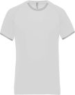 PA406 férfi performance sportpóló kontrasztos szélekkel Proact, White/Fine Grey-2XL