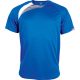 PA436 unisex rövid ujjú kereknyakú sportpóló színes panelekkel Proact, Sporty Royal Blue/White/Storm Grey-2XL