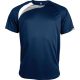 PA436 unisex rövid ujjú kereknyakú sportpóló színes panelekkel Proact, Sporty Navy/White/Storm Grey-2XL