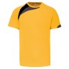 PA436 unisex rövid ujjú kereknyakú sportpóló színes panelekkel Proact, Sporty Yellow/Black/Storm Grey-2XL