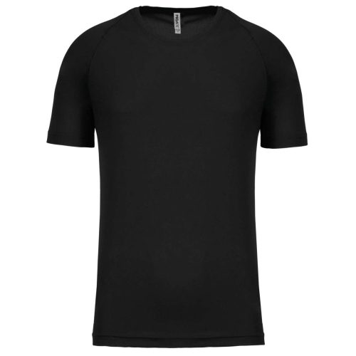 PA438 férfi környakas raglános rövid ujjú sportpóló Proact, Black-2XL