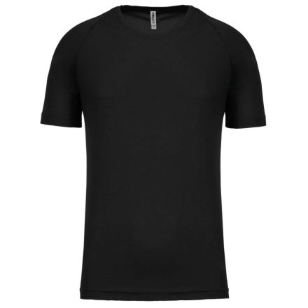 PA438 férfi környakas raglános rövid ujjú sportpóló Proact, Black-3XL