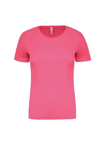 PA439 Női környakas raglános rövid ujjú sportpóló Proact, Fluorescent Pink-2XL