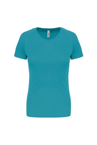 PA439 Női környakas raglános rövid ujjú sportpóló Proact, Light Turquoise-2XL