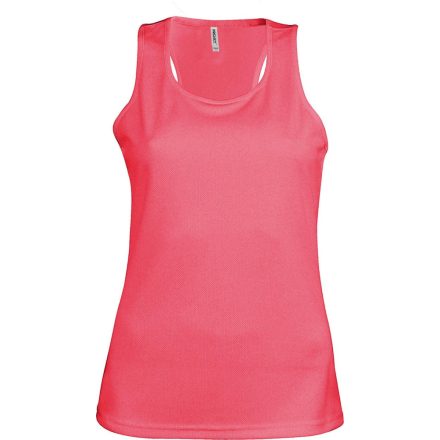 PA442 Női sporthátú ujjatlan sporttrikó Proact, Fluorescent Pink-M