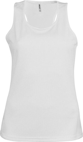 PA442 Női sporthátú ujjatlan sporttrikó Proact, White-XL