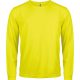 PA443 férfi hosszú ujjú kereknyakú sportpóló Proact, Fluorescent Yellow-XL