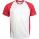 PA467 raglánujjú kétszínű férfi rövid ujjú sportpóló Proact, White/Red-S