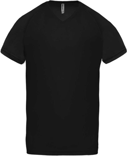 PA476 V-nyakú férfi rövid ujjú sportpóló Proact, Black-3XL