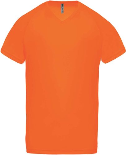 PA476 V-nyakú férfi rövid ujjú sportpóló Proact, Fluorescent Orange-2XL