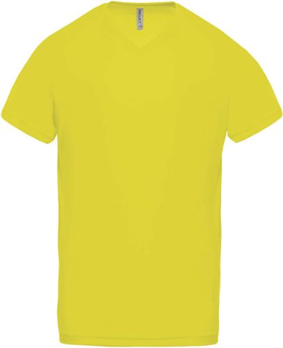 PA476 V-nyakú férfi rövid ujjú sportpóló Proact, Fluorescent Yellow-2XL