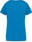 PA477 Női rövid ujjú V-nyakú sportpóló Proact, Aqua Blue-2XL