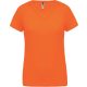 PA477 Női rövid ujjú V-nyakú sportpóló Proact, Fluorescent Orange-2XL