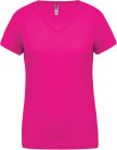 PA477 Női rövid ujjú V-nyakú sportpóló Proact, Fuchsia-2XL