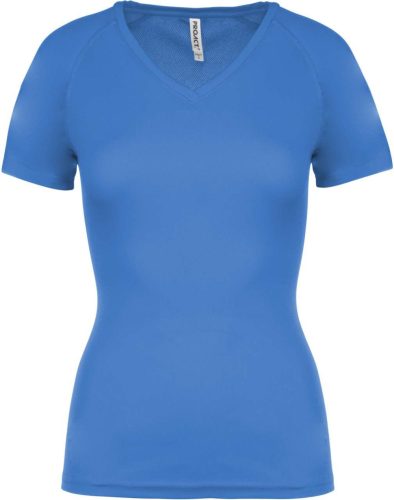 PA477 Női rövid ujjú V-nyakú sportpóló Proact, Sporty Royal Blue-2XL