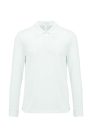 PA495 unisex hosszú ujjú galléros sprtpóló Proact, White-3XL