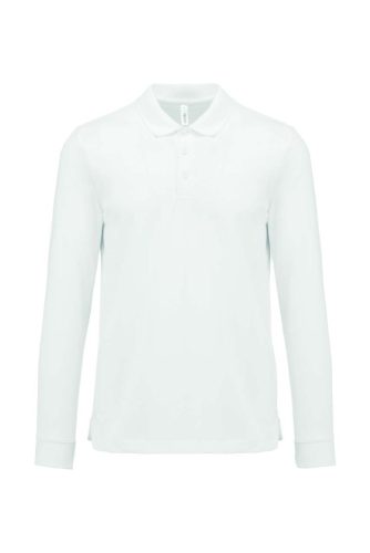 PA495 unisex hosszú ujjú galléros sprtpóló Proact, White-3XL