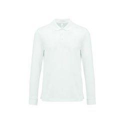   PA495 unisex hosszú ujjú galléros sprtpóló Proact, White-L