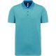 PA496 unisex rövid ujjú marl galléros sprtpóló Proact, Steel Blue Heather-2XL