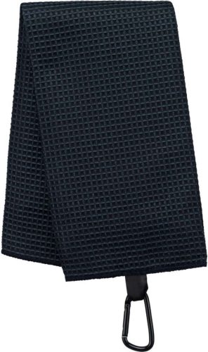 PA579 mikroszálas sport kéztörlő fém karabínerrel Proact, Black-40X50