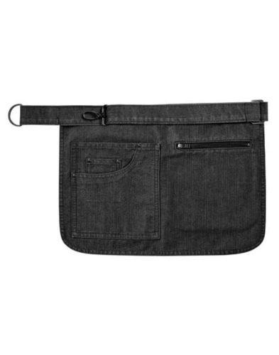 PR138 tabletbarát farmerstílusú vastag rövid kötény Premier, Black Denim-U