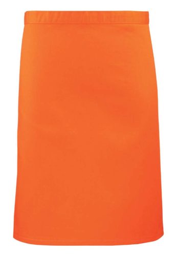 PR151 COLOURS félhosszú kötény, 90 cm hosszú megkötő pántokkal Premier, Orange-U